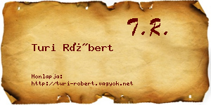 Turi Róbert névjegykártya